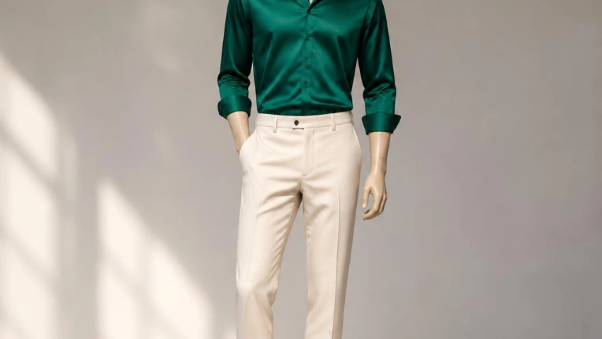 Emerald Green Makes a Simple Outfit Feel More Luxurious