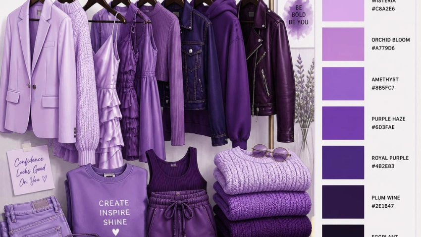 Violet and Purple Bring Personality to a Neutral Wardrobe